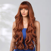 Extra Long Ginger Wavy Fringe Wig - MARKETPLACE - Milk & Honey Wigs