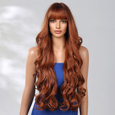 Extra Long Ginger Wavy Fringe Wig - MARKETPLACE - Milk & Honey Wigs
