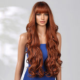 Extra Long Ginger Wavy Fringe Wig - MARKETPLACE - Milk & Honey Wigs