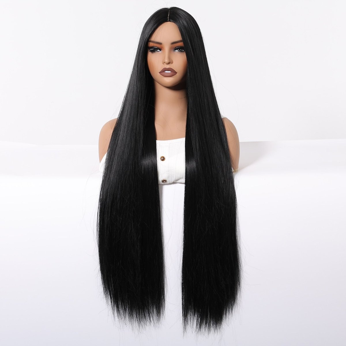 Extra Long Sleek Black Wig - MARKETPLACE - Milk &amp; Honey Wigs