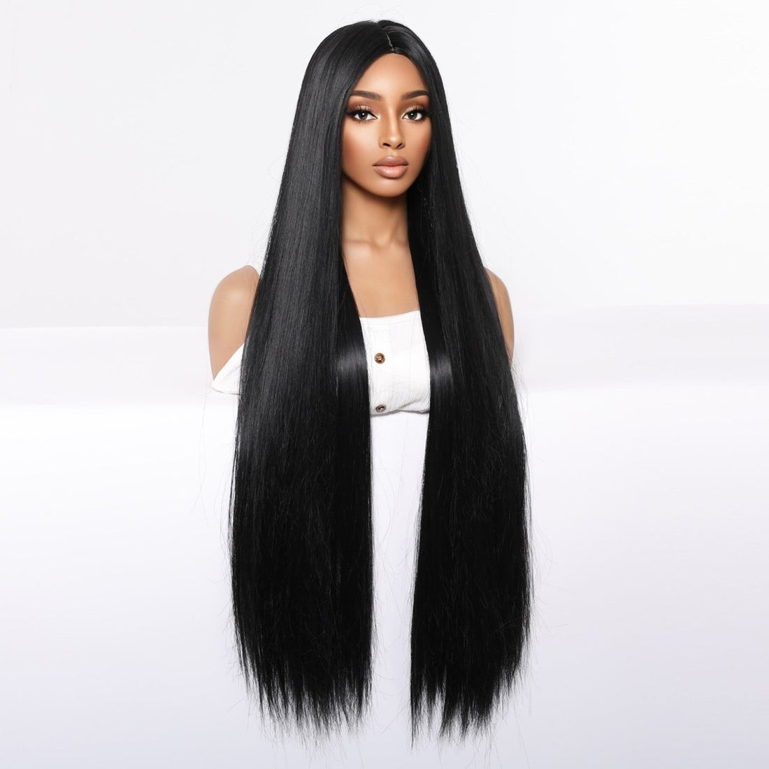 Extra Long Sleek Black Wig - MARKETPLACE - Milk &amp; Honey Wigs