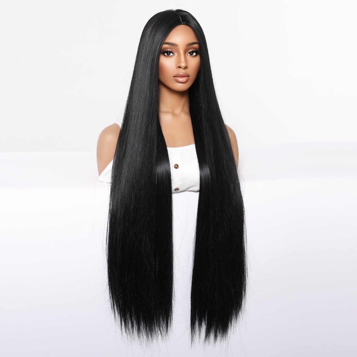 Extra Long Sleek Black Wig - MARKETPLACE - Milk &amp; Honey Wigs