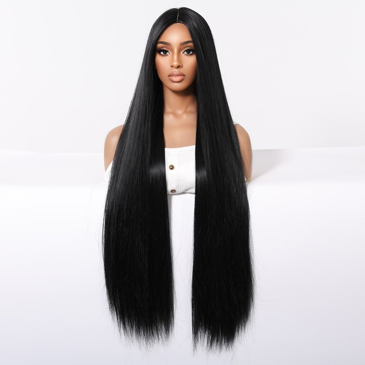 Extra Long Sleek Black Wig - MARKETPLACE - Milk &amp; Honey Wigs
