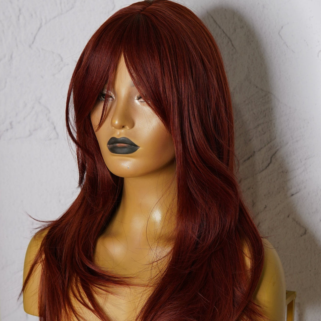 FALLON Red Fringe Wig - Milk &amp; Honey Wigs