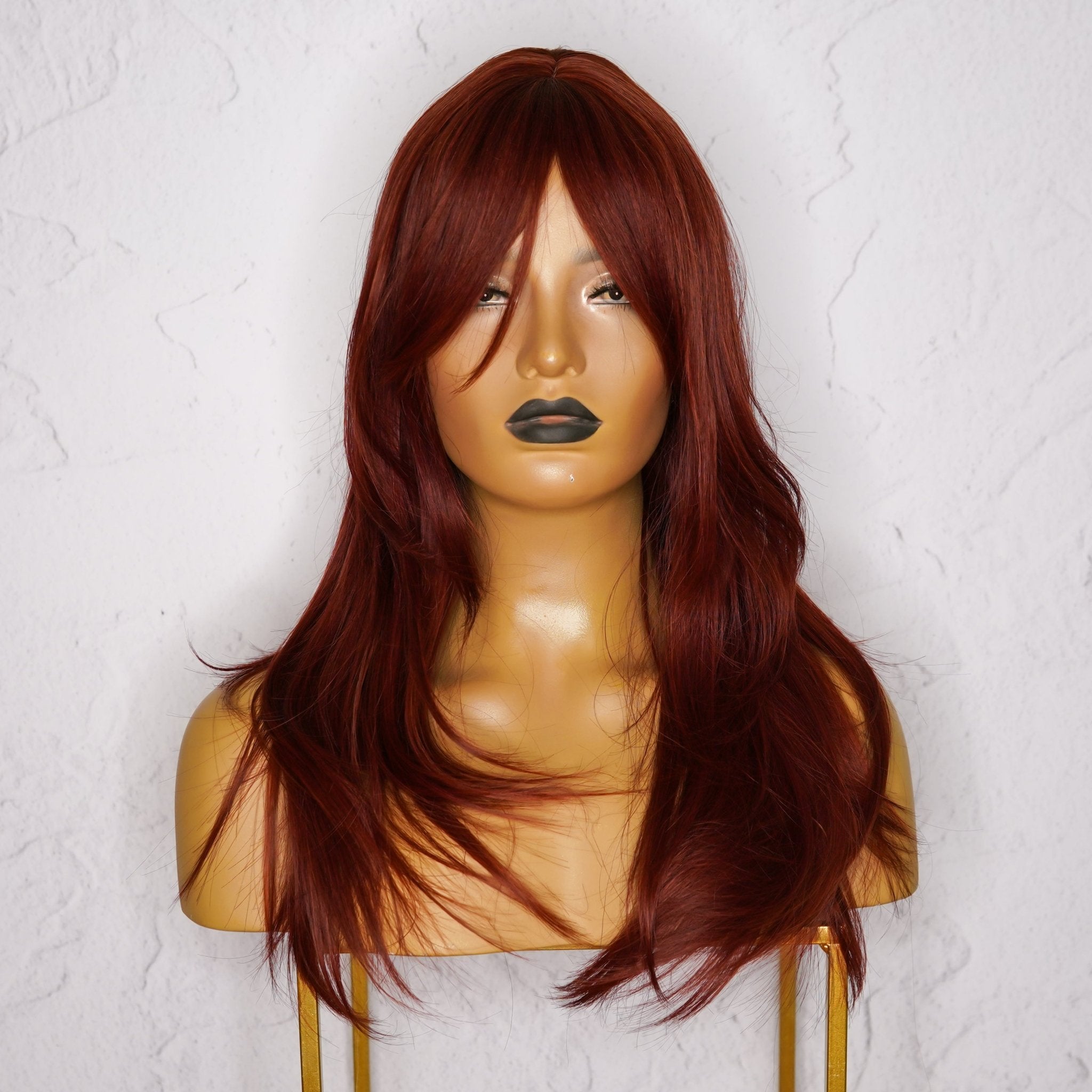 FALLON Red Fringe Wig - Milk &amp; Honey Wigs