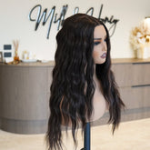FAYE Dark Brown 22" Lace Front Wig - Milk & Honey Wigs