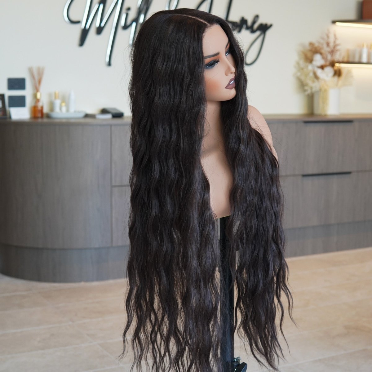 FAYE Dark Brown 36" Lace Front Wig - Milk &amp; Honey Wigs