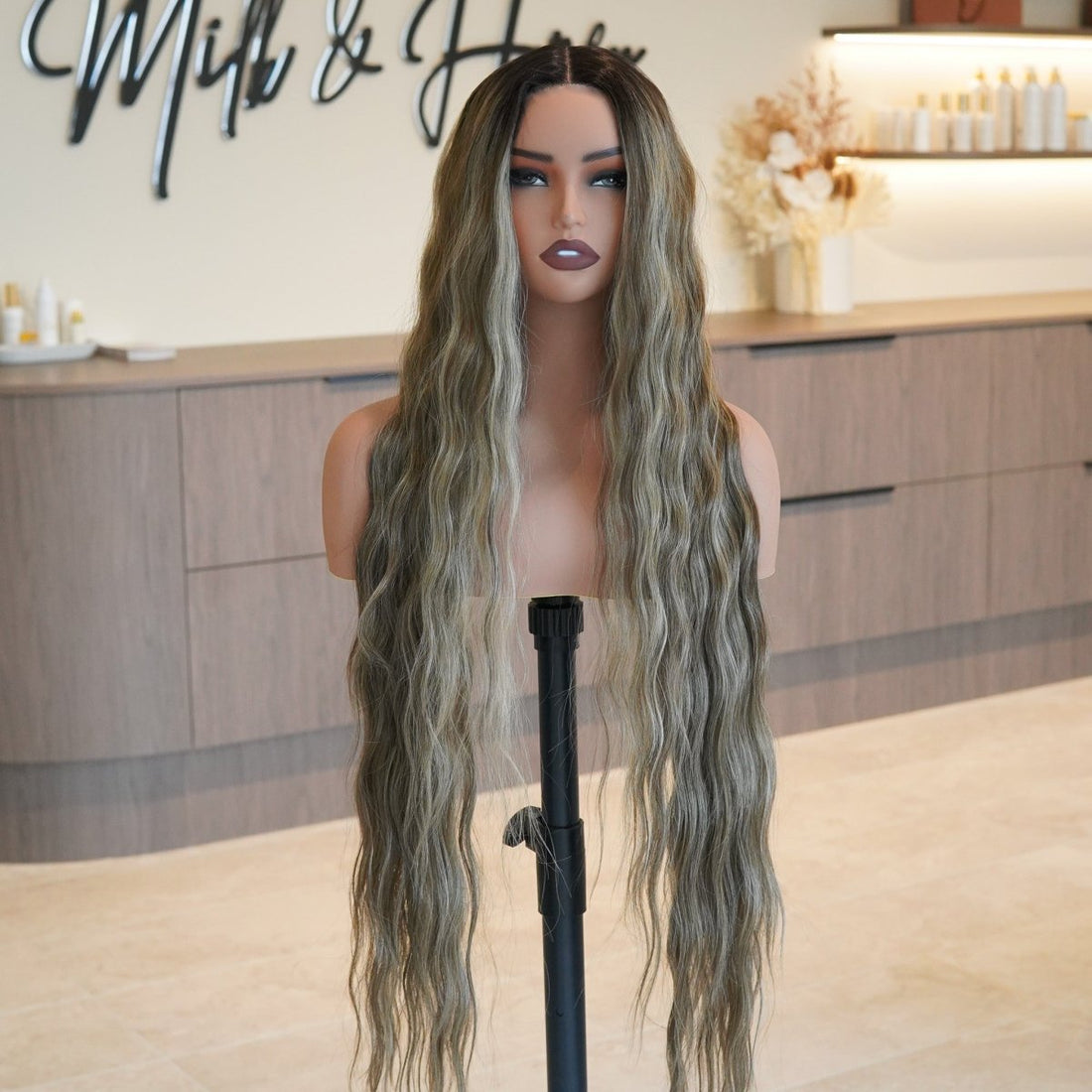FAYE Mocha 36&quot; Lace Front Wig - Milk &amp; Honey Wigs
