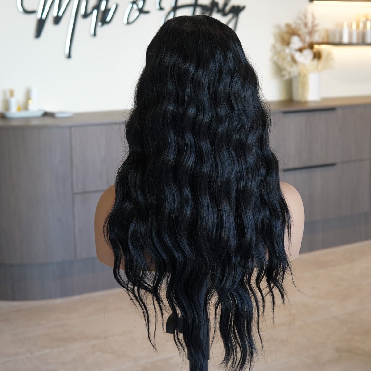 FAYE Natural Black 22" Lace Front Wig - Milk &amp; Honey Wigs