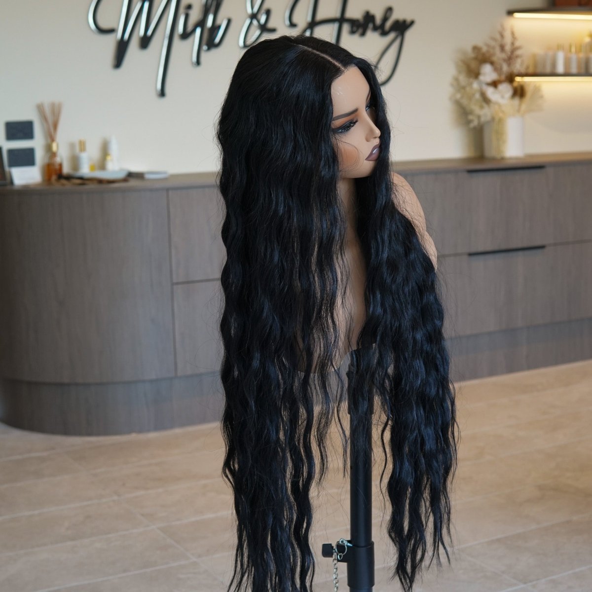 FAYE Natural Black 36" Lace Front Wig - Milk &amp; Honey Wigs