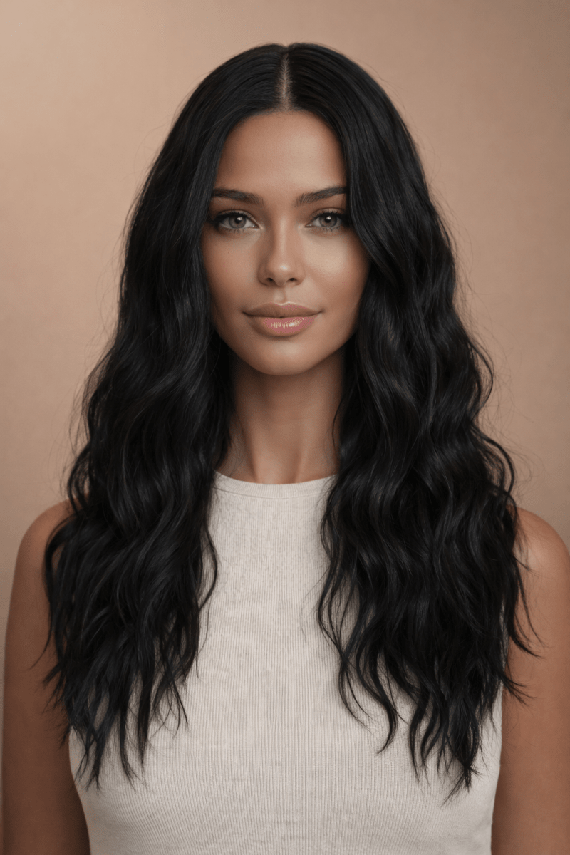 FAYE - Natural Black - Lace Front Wig - Milk &amp; Honey Wigs