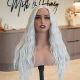 FAYE White Blonde 22" Lace Front Wig - Milk & Honey Wigs