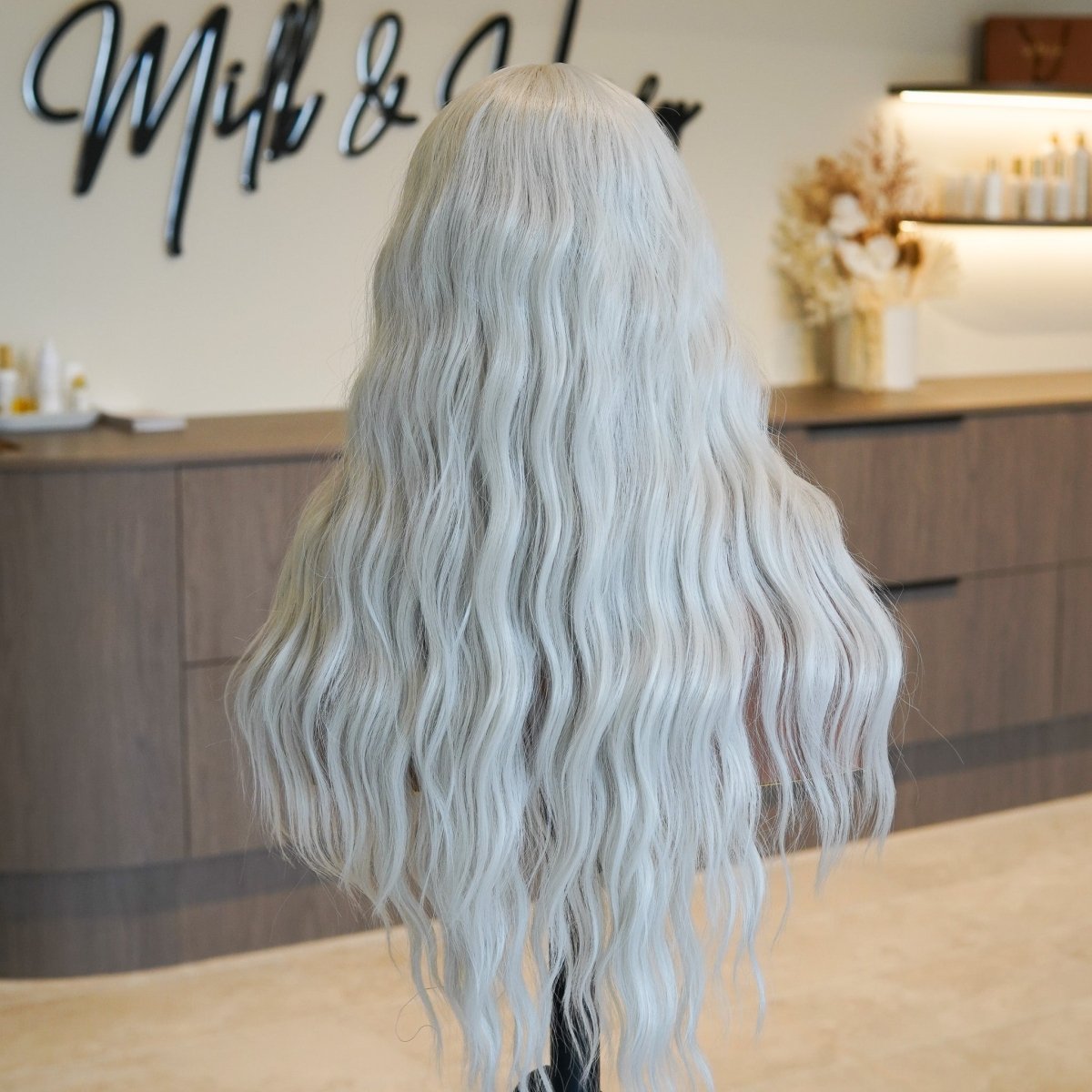 FAYE White Blonde 22" Lace Front Wig - Milk & Honey Wigs