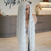 FAYE White Blonde 36" Lace Front Wig - Milk & Honey Wigs