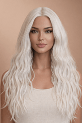 FAYE - White Blonde - Lace Front Wig - Milk & Honey Wigs