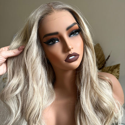 FIFI blonde human hair lace front wig | Milk &amp; Honey Wigs