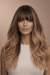 FIONA - Ombre Brown - Fringe Wig - Milk & Honey Wigs