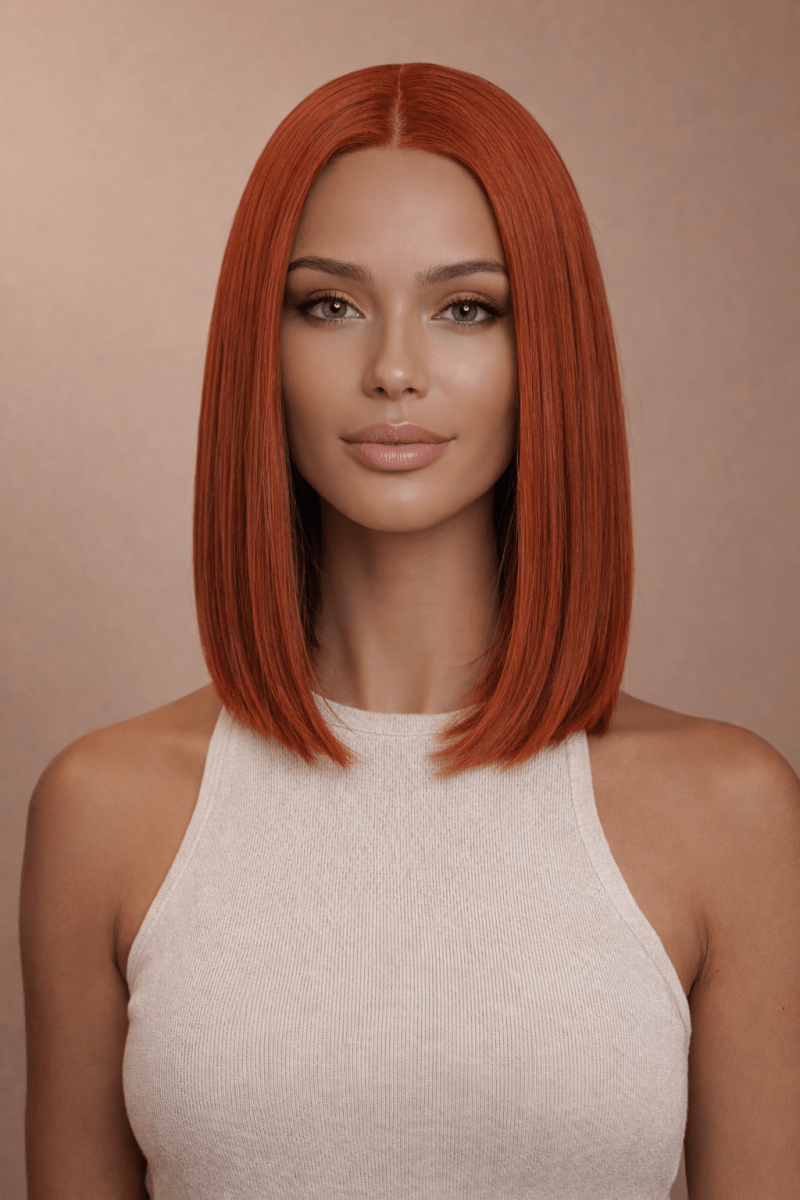 FRANKIE - Auburn - Lace Front Wig - Milk &amp; Honey Wigs