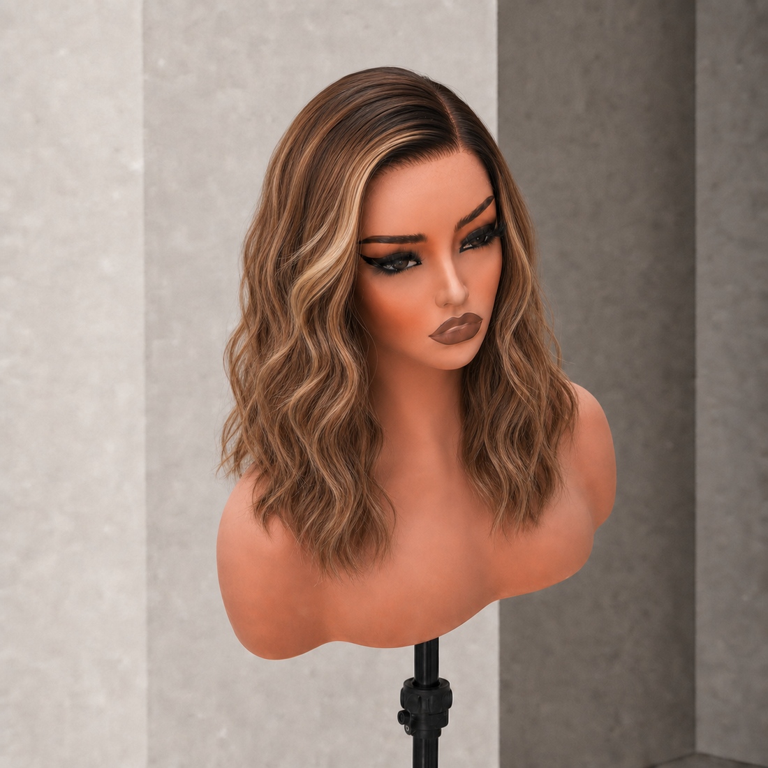 GEMIMA 14 INCH - Ombre Brown - Human Hair Wig