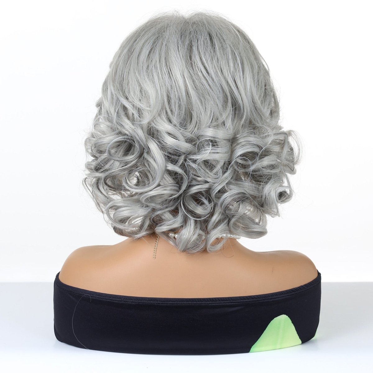 Grey Curl Fringe Wig - MARKETPLACE - Milk &amp; Honey Wigs
