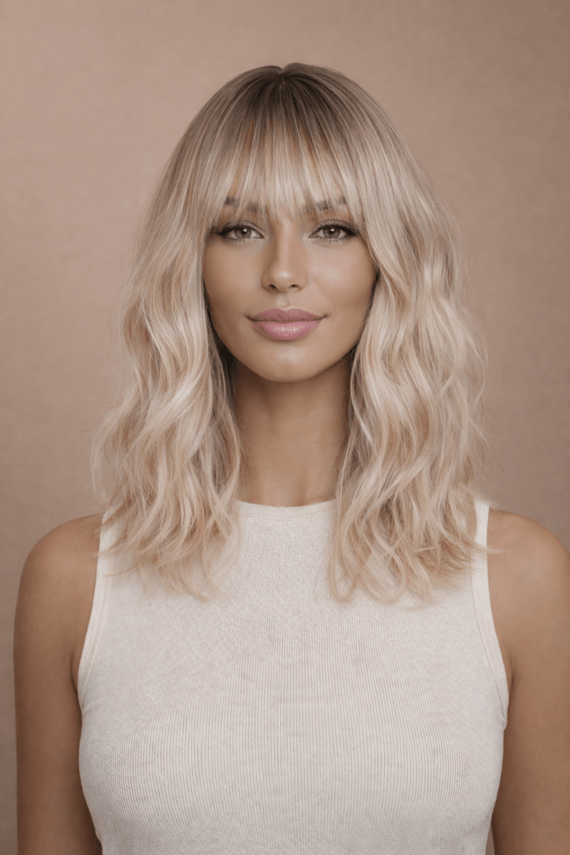 HAYLEY - Caramel Ombre - Fringe Wig - Milk &amp; Honey Wigs