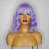 HAYLEY Purple Bob Fringe Wig - Milk & Honey Wigs