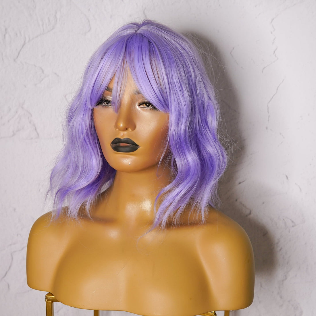 HAYLEY Purple Bob Fringe Wig - Milk &amp; Honey Wigs