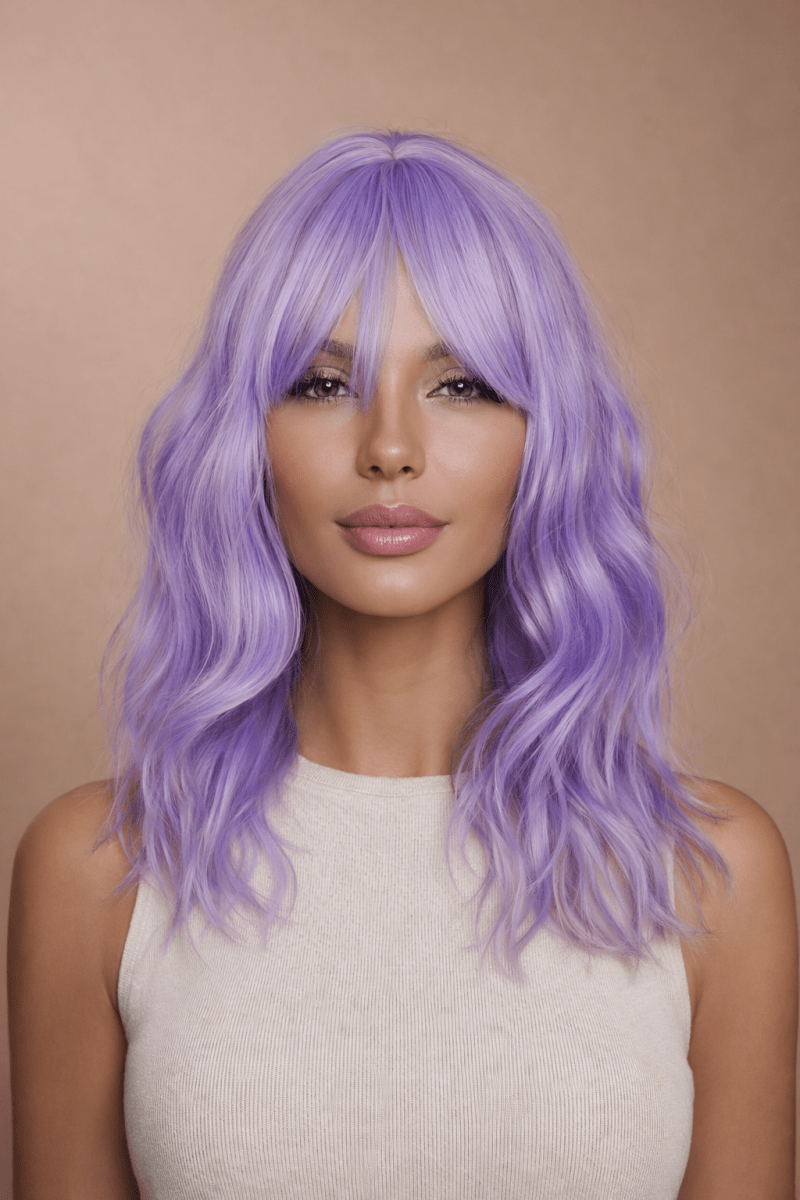 HAYLEY - Purple - Fringe Wig - Milk &amp; Honey Wigs