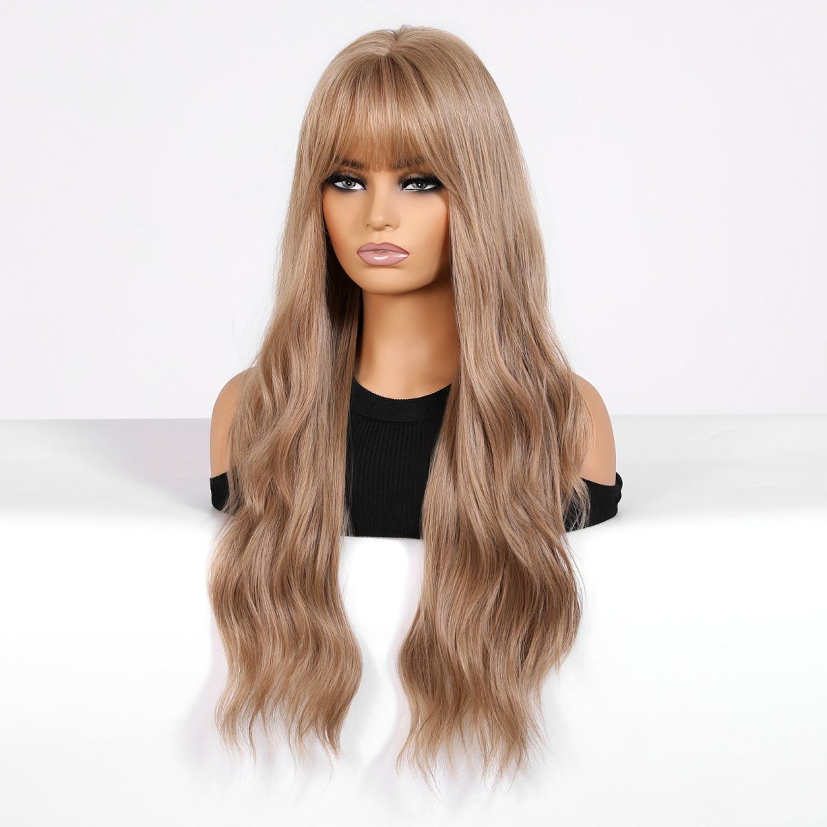 Honey blonde with Bangs Wig - MARKETPLACE - Milk &amp; Honey Wigs