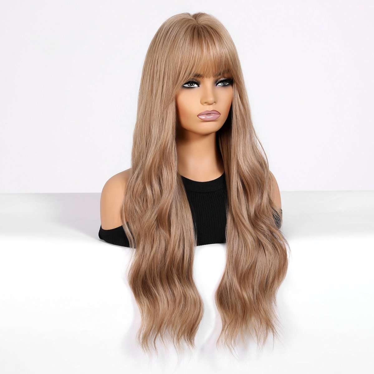 Honey blonde with Bangs Wig - MARKETPLACE - Milk &amp; Honey Wigs