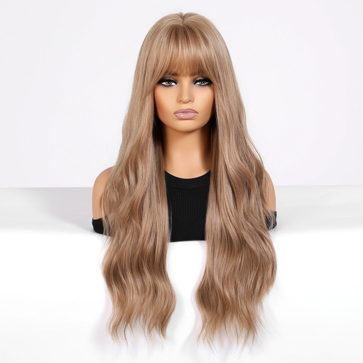 Honey blonde with Bangs Wig - MARKETPLACE - Milk &amp; Honey Wigs