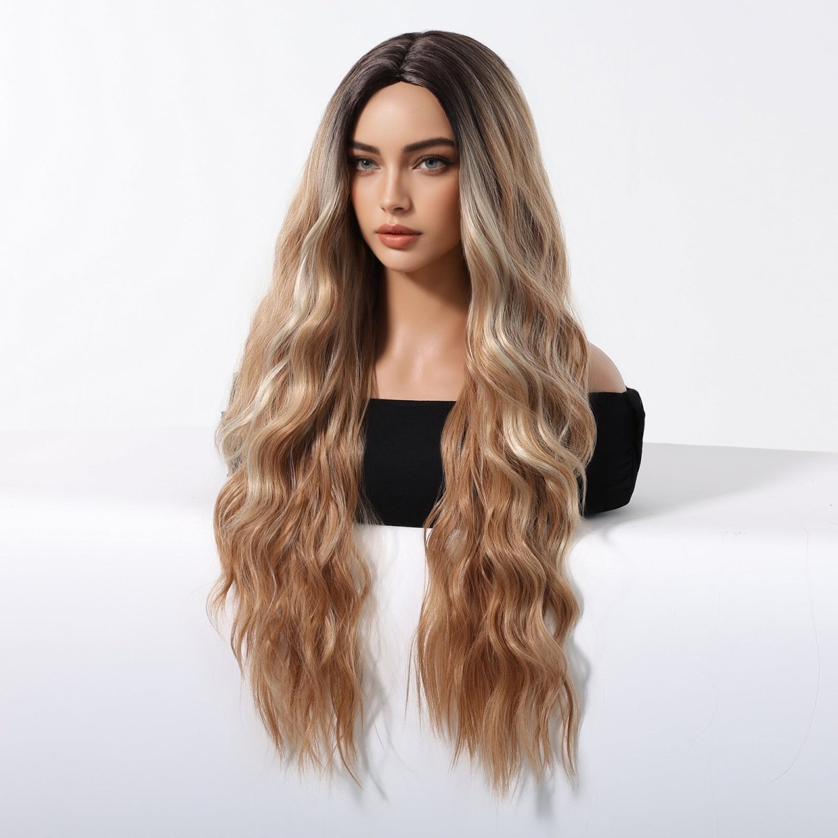 Honey Blonde with Dark Roots Wig - MARKETPLACE - Milk &amp; Honey Wigs