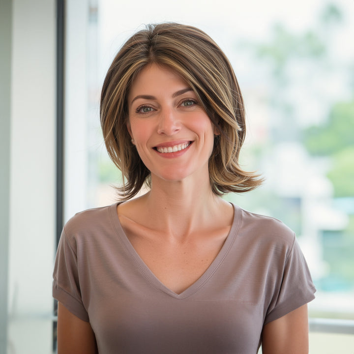 layered bob with highlights Wig - MARKETPLACE