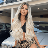 Ice Blonde with Dark Roots Wig - MARKETPLACE - Milk & Honey Wigs