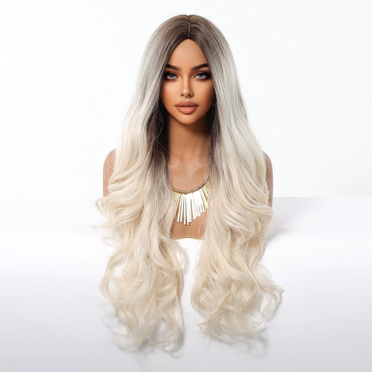 Ice Blonde with Dark Roots Wig - MARKETPLACE - Milk &amp; Honey Wigs