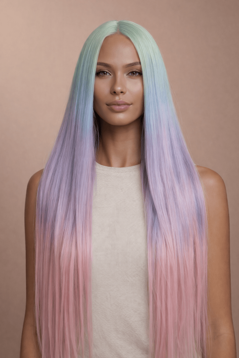 ISABELLE - Rainbow - Lace Front Wig - Milk &amp; Honey Wigs