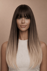 ISHA - Brown Ombre - Fringe Wig - Milk & Honey Wigs
