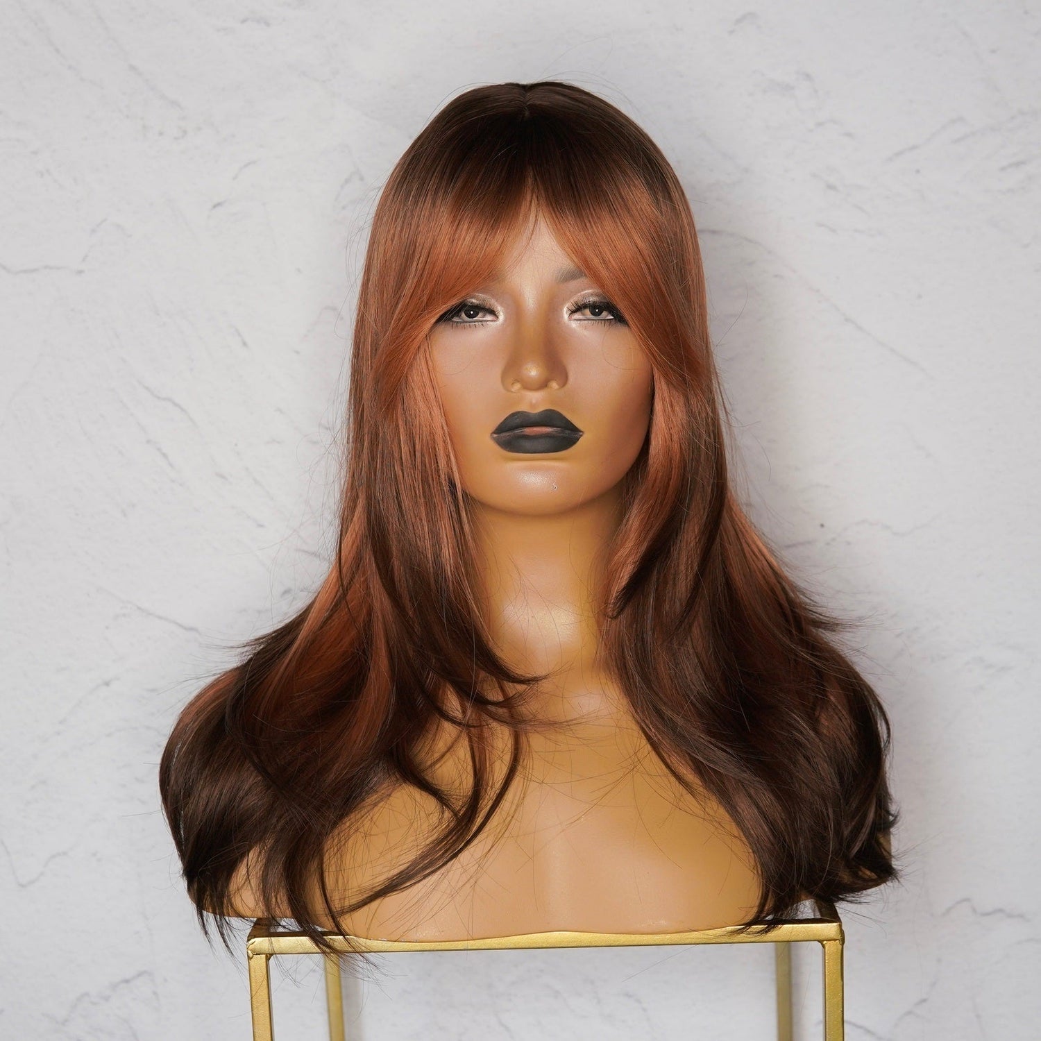 ISLA Ombre Copper Fringe Wig - Milk &amp; Honey Wigs