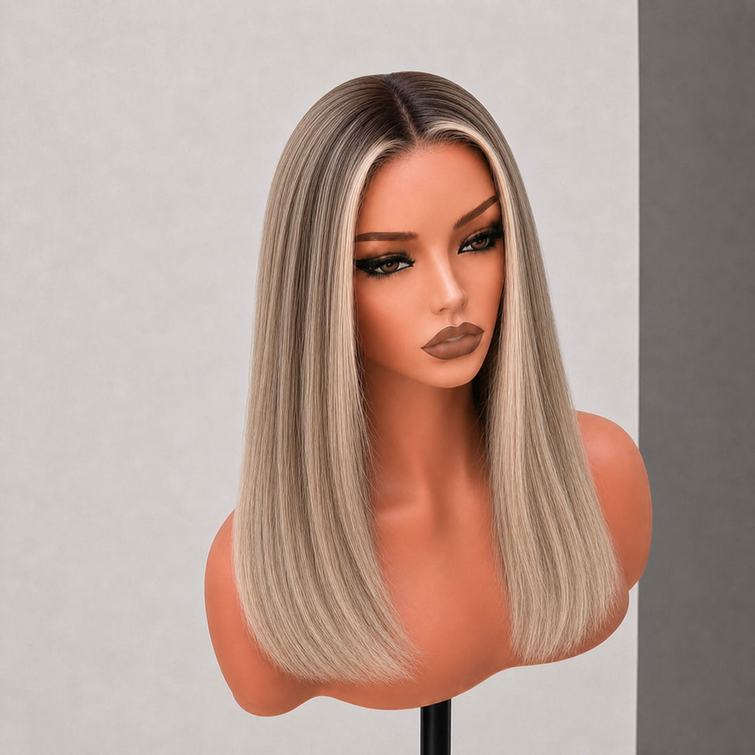JAHLA mixed root blonde human hair lace front wig | Milk &amp; Honey Wigs