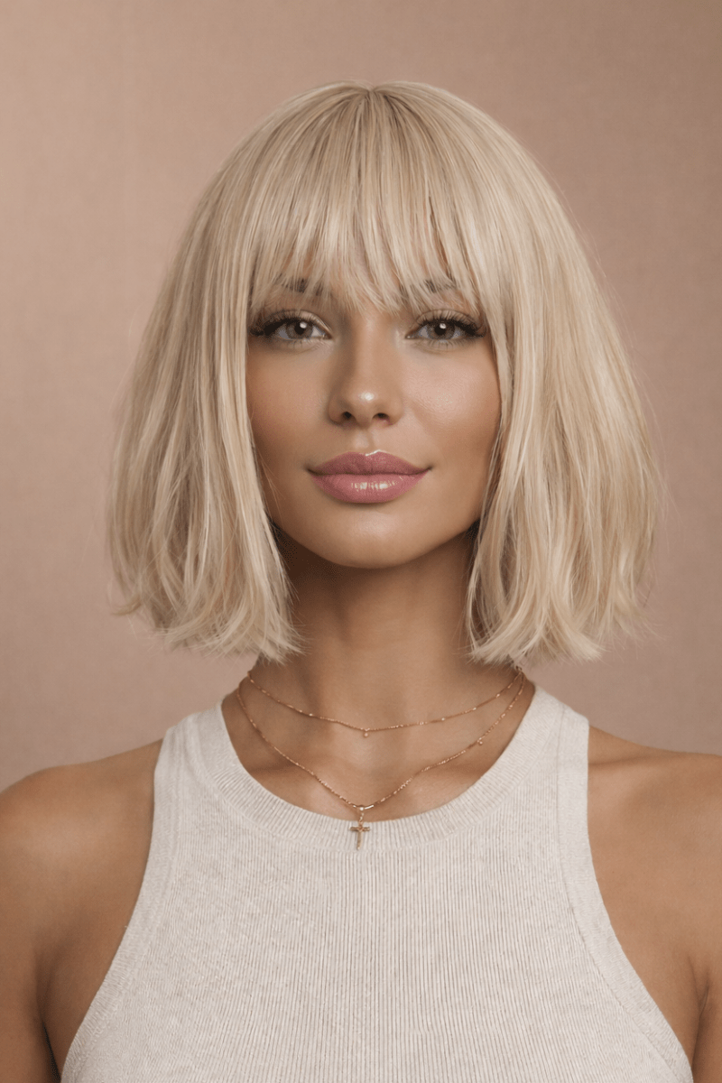 JANET - Blonde - Fringe Wig - Milk &amp; Honey Wigs