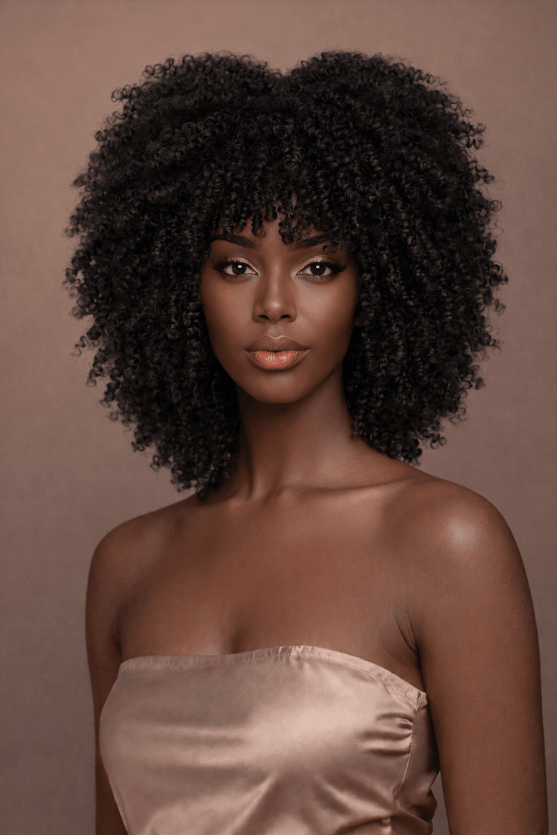 JAYDA - Black - Afro Curl Wig - Milk &amp; Honey Wigs