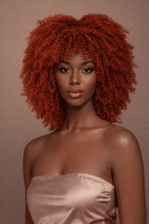 JAYDA - Red - Afro Curl Wig | Red, 14 Inch, Fringe, Synthetic Hair | Milk & Honey Wigs