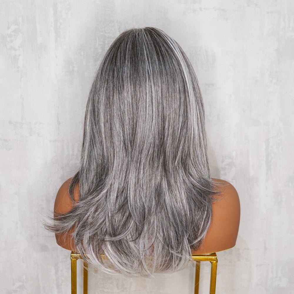 JEAN Ash Grey ( Salt &amp; Pepper ) 13X6 Lace Front Wig - Milk &amp; Honey Wigs