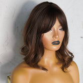 JENNA Ombre Brown Fringe Wig - Milk & Honey Wigs