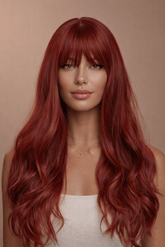 JESSICA - Burgundy - Fringe Wig - Milk & Honey Wigs