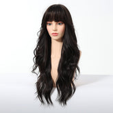 Jet Black Wavy with Full Fringe Wig - MARKETPLACE - Milk & Honey Wigs
