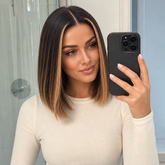 KARINA brown human hair lace front bob wig | Milk & Honey Wigs