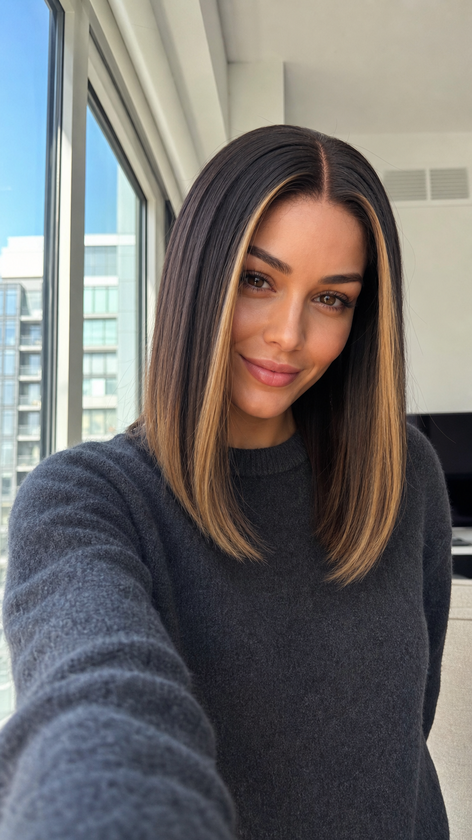 KARINA brown human hair lace front wig | Milk &amp; Honey Wigs