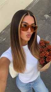 KARINA brown human hair lace front wig | Milk & Honey Wigs