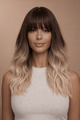 KARLEE - Brown Ombre - Fringe Wig - Milk & Honey Wigs